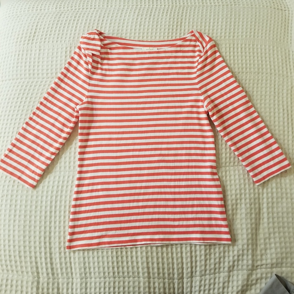 Kate Spade Bow Stripe 3/4 Sleeve Top